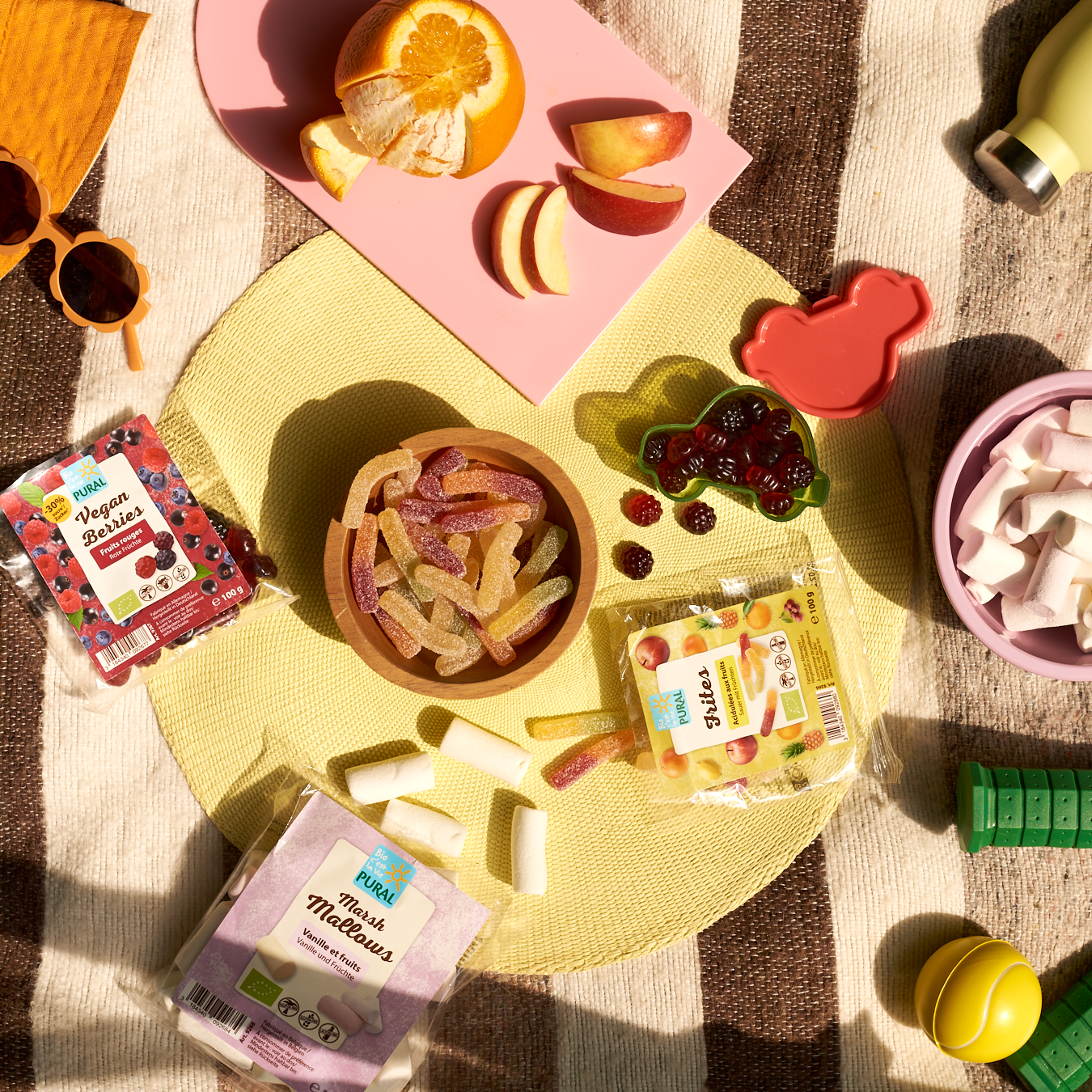 Des bonbons bio multicolores – fruités et délicieux