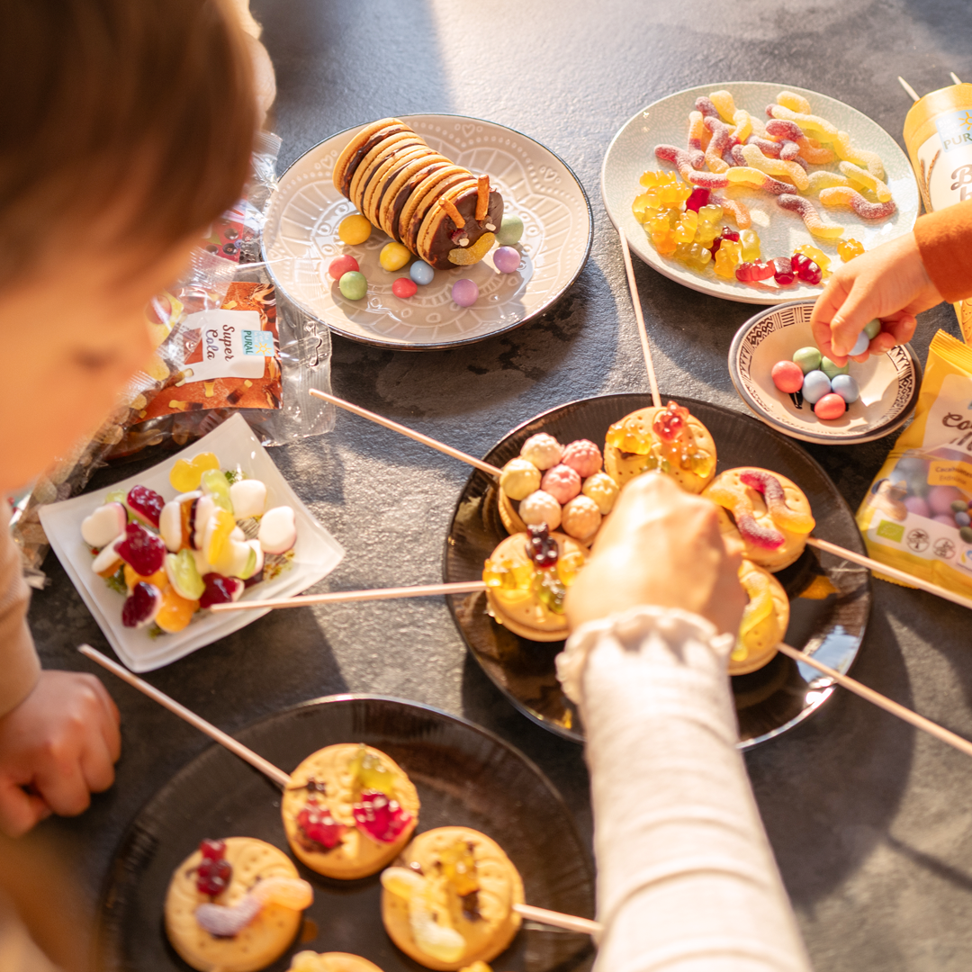 Des bonbons bio multicolores – fruités et délicieux