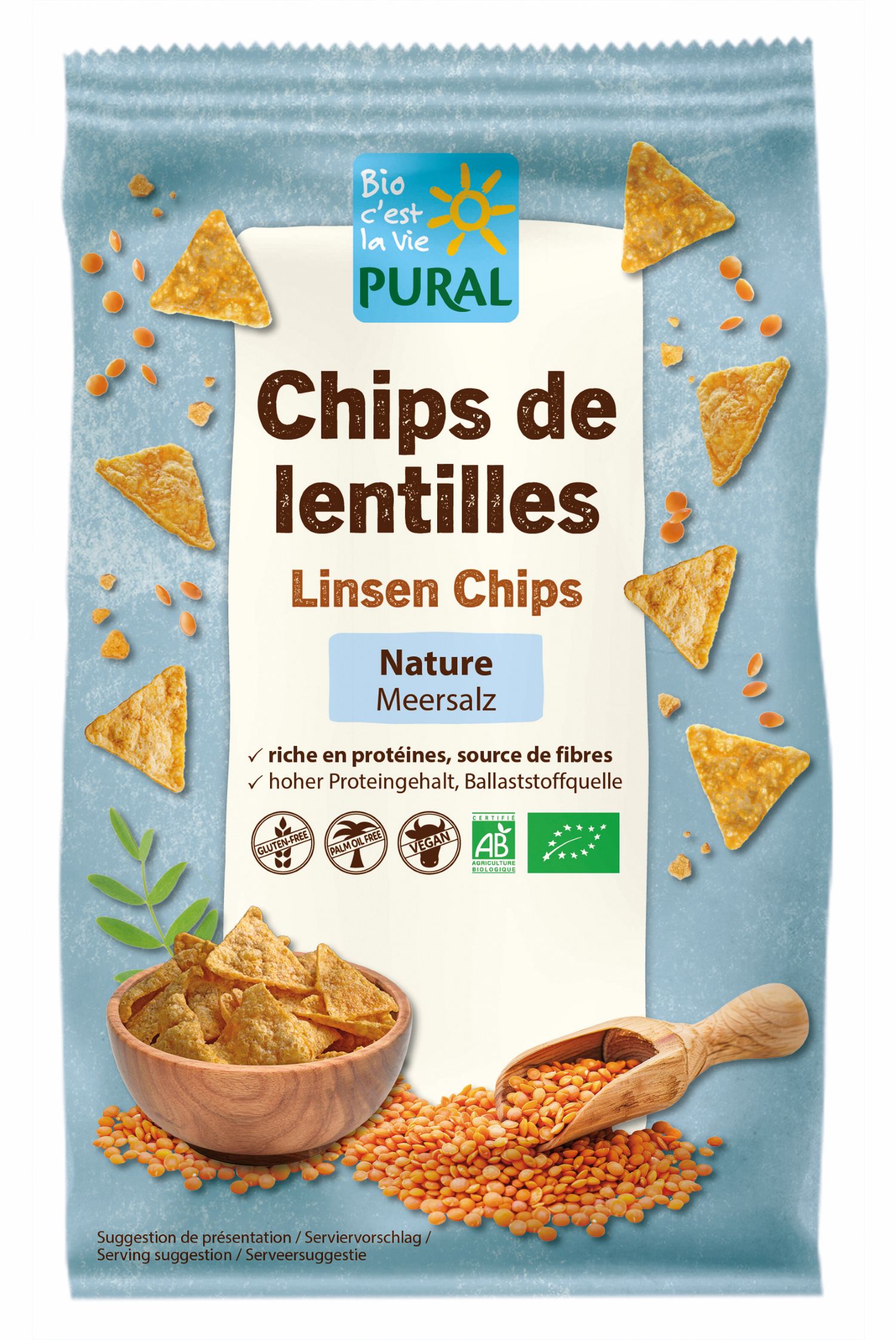 Nouveau chez Pural : Chips de lentilles bio – un biscuit apéritif croustillant à base de lentilles !