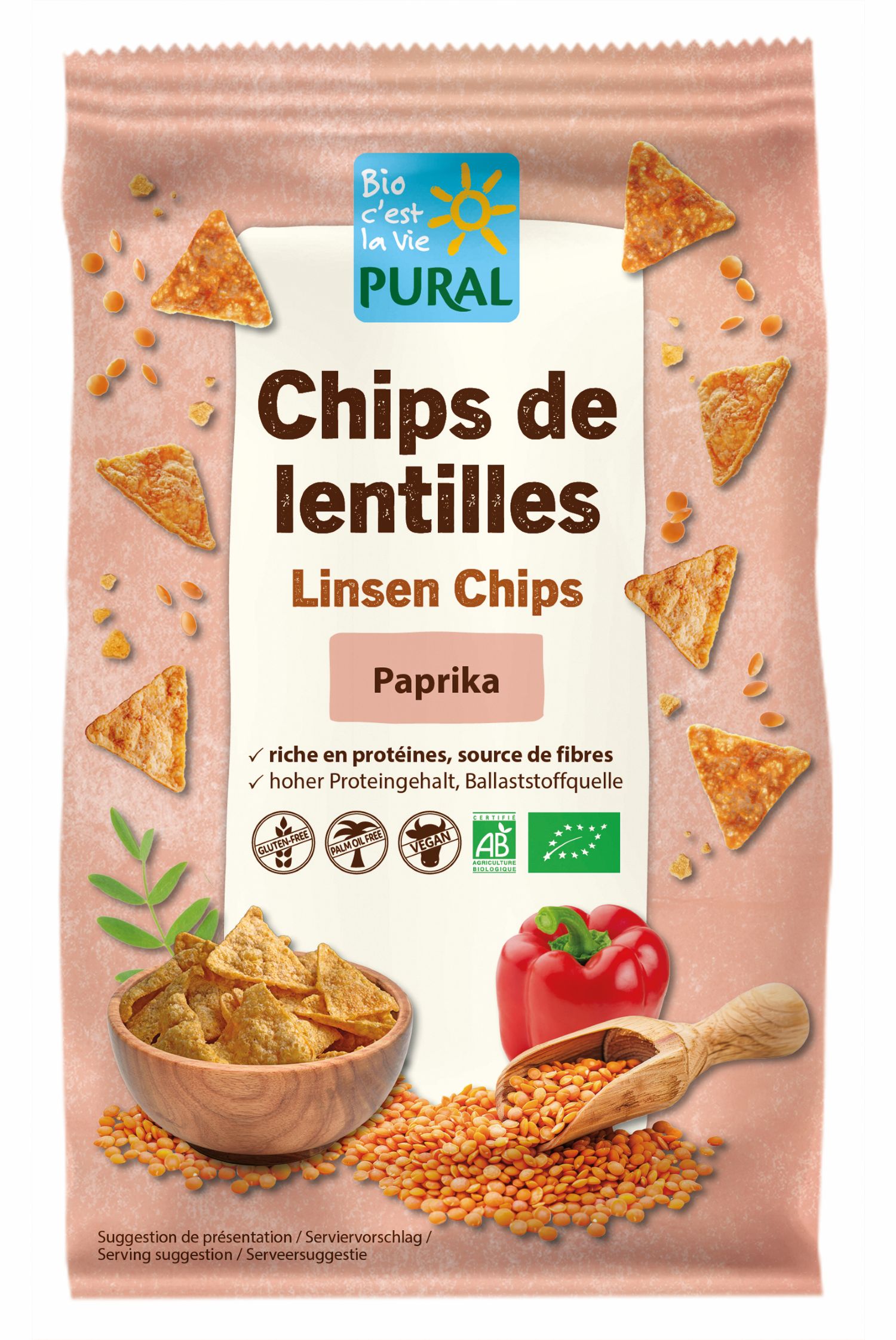 Nouveau chez Pural : Chips de lentilles bio – un biscuit apéritif croustillant à base de lentilles !