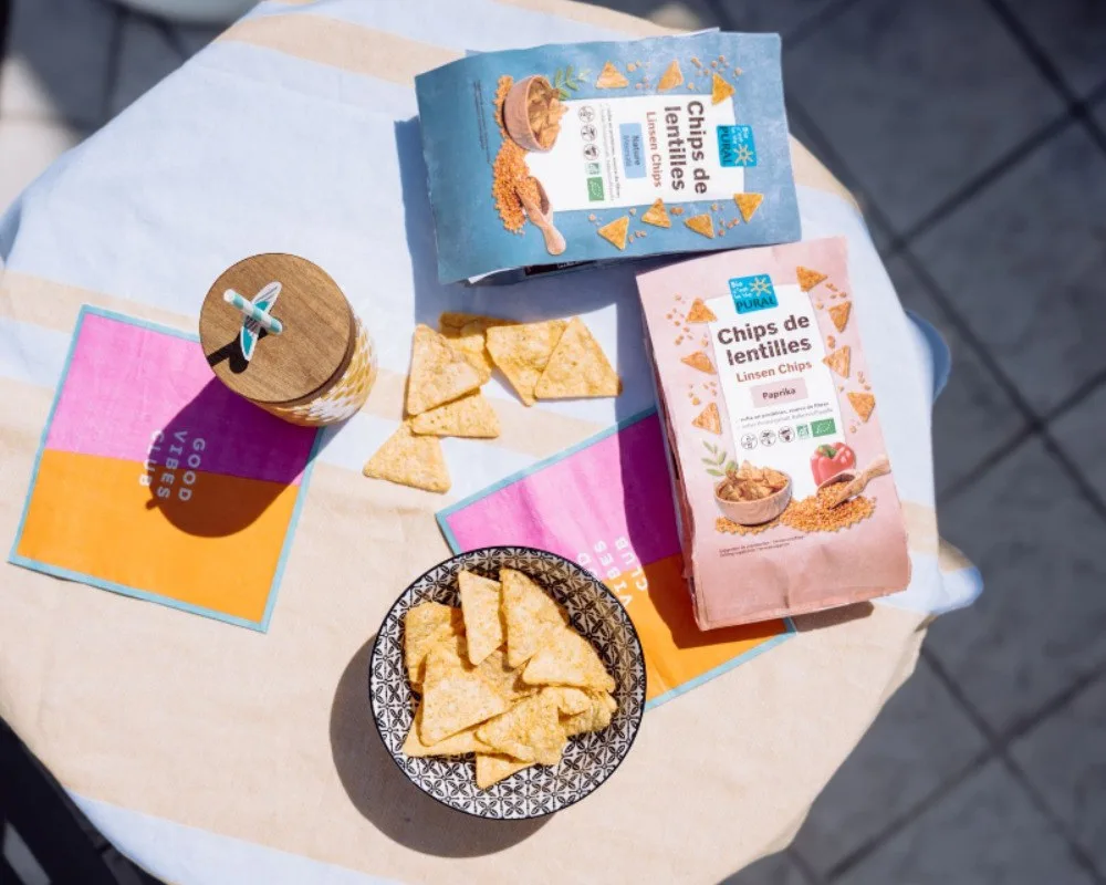Nouveau chez Pural : Chips de lentilles bio – un biscuit apéritif croustillant à base de lentilles !