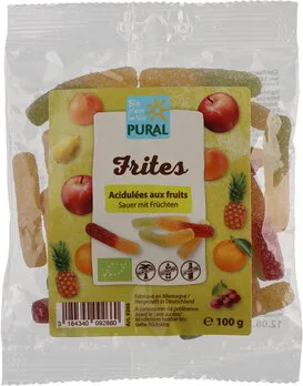 Frites sauer Fruchtgummi mit Gelatine