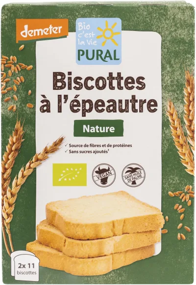 Biscottes à l'épeautre demeter