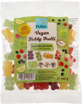 Vegan Teddy Frutti sauer Fruchtgummi ohne Gelatine
