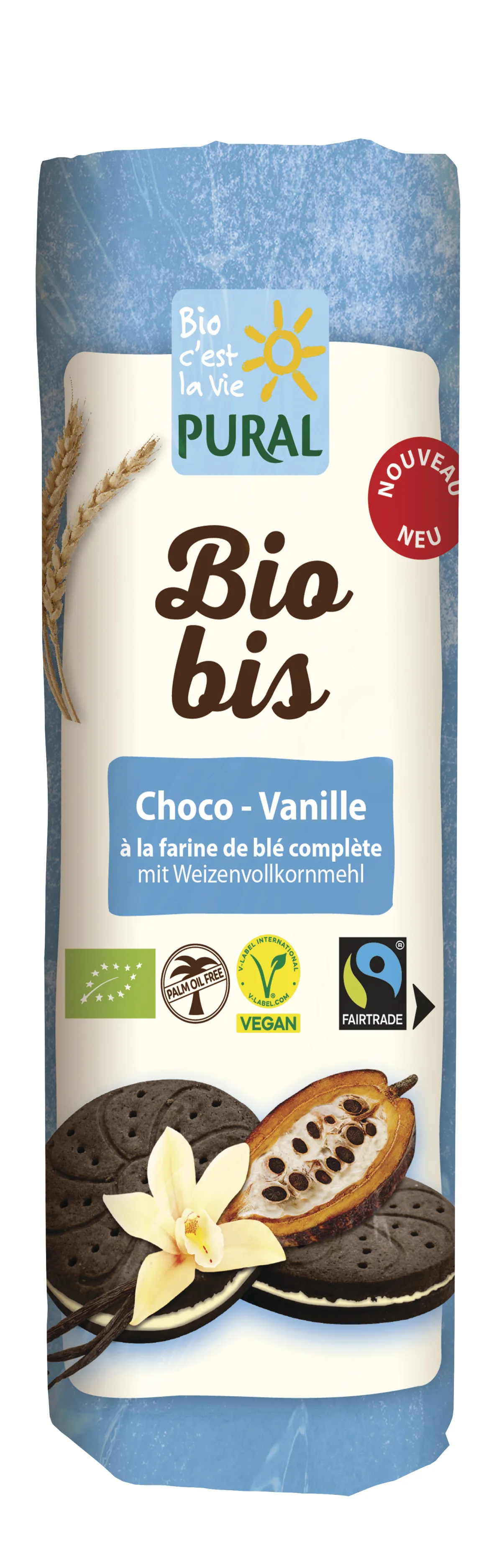 Biobis Choco-Vanille vegan, sans huile de palme et Fairtrade