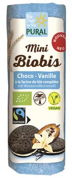 Mini Biobis Choco-Vanille Weizen Kakao Doppelkeks Vegan, Palmölfrei & Fairtrade
