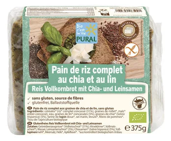 Reis Vollkornbrot mit Chia- & Leinsamen