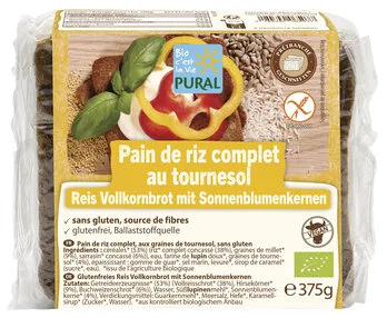 Reis VK-Schnittbrot mit Sonnenblumenkernen glutenfrei