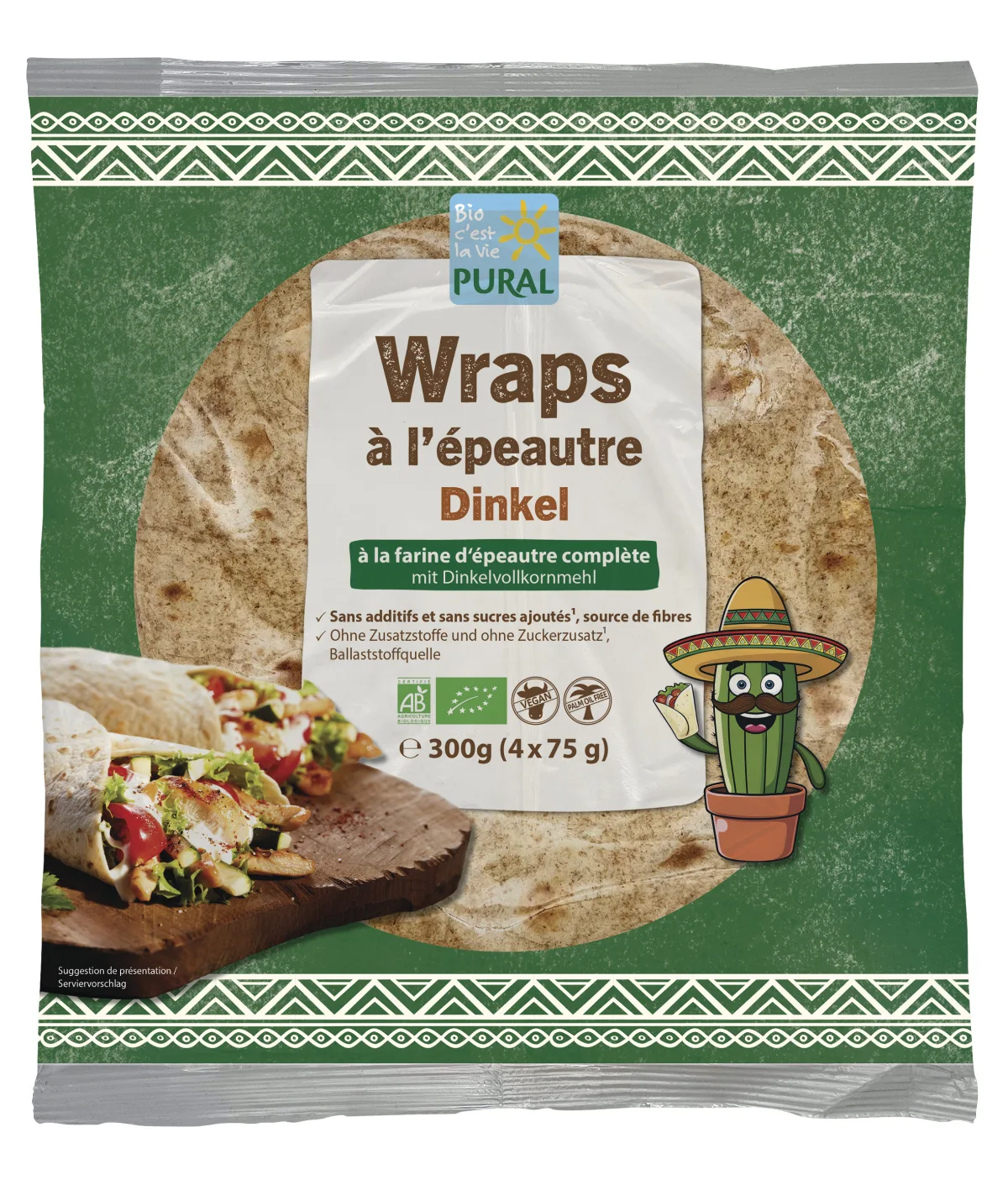 Wraps à l'épeautre complet 4 pcs